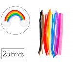 Pack chenilles sodertex diam. 8mmx l300mm 25 brins 10       coloris assortis