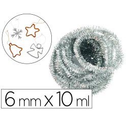 Echeveau de chenille sodertex pailletee diam. 6mm x 10 ml   coloris argent