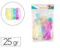 Plumes de dinde sodertex multicouleurs theme pastel    25g 12 a 18cm 6 coloris       assortis