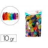 Plumes de pintade theme pastel multicouleurs 10g 47cm 10 coloris assortis