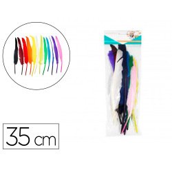 Plumes d'indiens sodertex 35 cm 12 coloris assortis