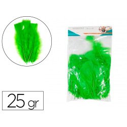 Plumes de dinde sodertex unicolore 25g 12 a 18 cm      coloris vert