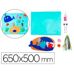 Kit tableau feutrine 3d sodertex mon 1er chef         d'oeuvre histoire d'ocean     650x500mm