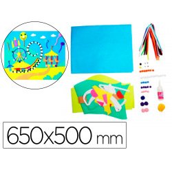 Kit tableau feutrine 3d sodertex mon 1er chef         d'oeuvre joli carrousel       650x500mm