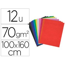 Tissu non tisse sodertex 70gm2 100 pourcent polyester  100x160 cm pochette de 12     coupons coloris assortis