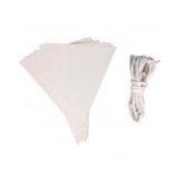 Guirletes fanions sodertex carton 250gm2 a customiser    150x200mm fanion et 3,8ml     guirlete coloris blanc 2 pcs