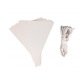 Guirletes fanions sodertex carton 250gm2 a customiser    150x200mm fanion et 3,8ml     guirlete coloris blanc 2 pcs