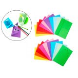 Cartes carton sodertex 230gm2 297x148mm 3 volets +          enveloppes papier 70gm2       100x150mm 10 coloris assortis