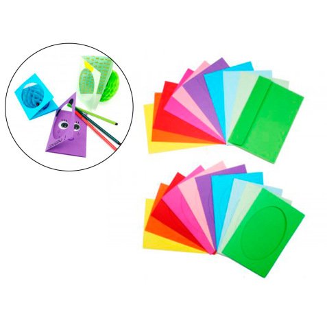 Cartes carton sodertex 230gm2 297x148mm 3 volets +          enveloppes papier 70gm2       100x150mm 10 coloris assortis