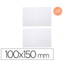 Cartes postales sodertex carton 250gm2 a customiser    100x150mm coloris blanc 10    pcs