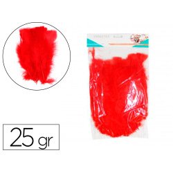 Plumes de dinde sodertex unicolore 25g 12 a 18 cm      coloris rouge