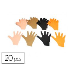 Mains en mousse eva sodertex adhesive 20 pièces tailles et coloris assortis