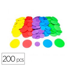 Ronds en mousse eva sodertex adhesive 200 pcs tailles et   coloris assortis