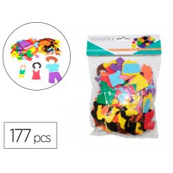 Coiffures et vetements sodertex en mousse eva 2mm    177 pcs tailles et coloris    assortis