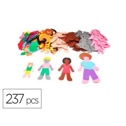 Familles du monde + coiffures et vetements sodertex mousse  eva 2mm kit 237 pcs