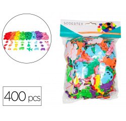 Gommettes sodertex eva adhesives 1,5mm 400 pcs 8     coloris assortis