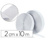 Bandes scratchs adhésives sodertex male et femelle boite distributrice 2cmx10m coloris bl anc