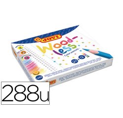 Crayon couleur jovi woodless triangulaire mine resistante  haut pouvoir couvrant inodore couleurs vives pack 288 unités