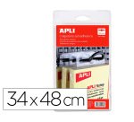 Crochet de suspension auto-adhesif apli agipa       attaches plastique format     34x48cm blister 100 unites