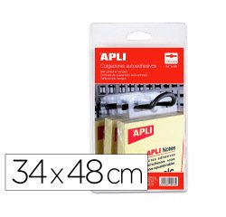 Crochet de suspension auto-adhesif apli agipa       attaches plastique format     34x48cm blister 100 unites