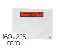Pochette gpv polyethylene imprimee document ci-inclus 160x225mm protege des dechirures et intemperies paquet 100 unites