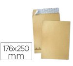 Pochette gpv a soufflets 30mm kraft brun resistant 120g b5 176x250mm fermeture bande silicone bte de 250u