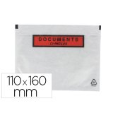 Pochette gpv polyethylene imprimee document ci-inclus 110x160mm protege des dechirures et intemperies paquet 100 unites