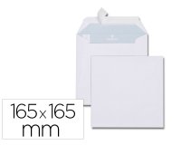 Enveloppe blanche gpv carree papier offset 120g 165x165mm bande de protection ideale invitations faire-part voeux