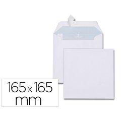 Enveloppe blanche gpv carree papier offset 120g 165x165mm bande de protection ideale invitations faire-part voeux