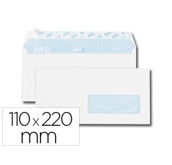 Enveloppe gpv everyday blanche 80g dl 110x220mm fenetre 35x100mm fermeture securisee collage renforce boite 500 unites