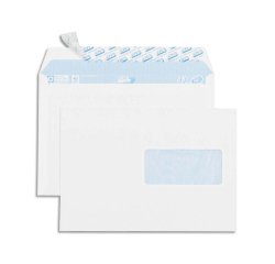 Enveloppe gpv everyday blanche 80g c5 162x229mm fenetre 45x100mm fermeture securisee collage renforce boite 500 unites