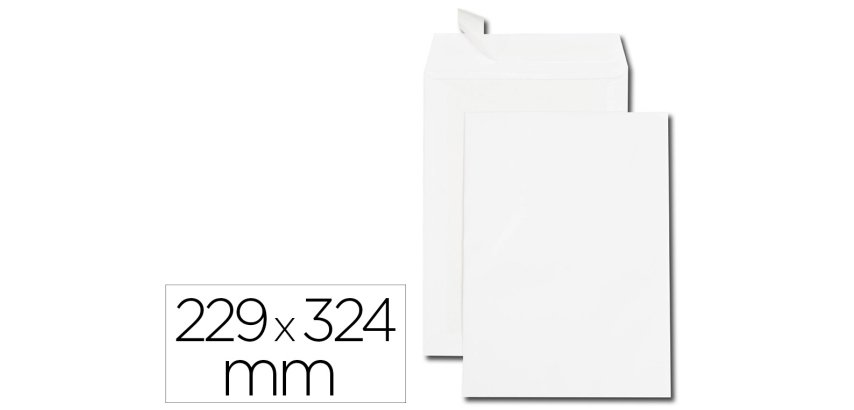 Pochette gpv dos carton velin blanc 120g c4 229x324mm bande protection coins renforces boite 100 unites