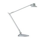 Lampe de bureau Led Unilux senza2 gris métal/chrome prise Europe