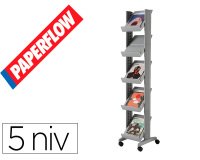 Presentoir comp. 1f/5 niv alu
