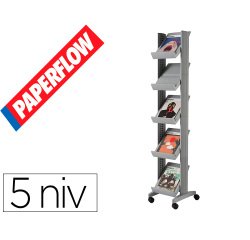 Presentoir comp. 1f/5 niv alu
