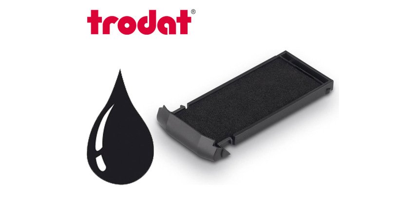 Cassette encrage trodat 6/9412 pour tampon mobile printy 9412 47x18mm coloris noir