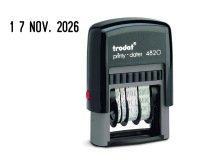 Tampon dateur trodat printy 4820 encrage automatique 1 ligne taille empreinte 27x4mm coloris noir