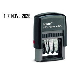 Tampon dateur trodat printy 4820 encrage automatique 1 ligne taille empreinte 27x4mm coloris noir
