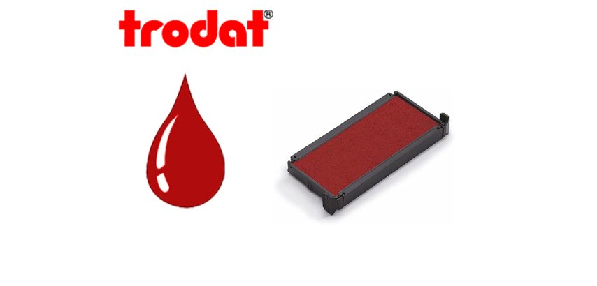 Cassette encrage trodat 6/4914c pour tampon printy 4914 coloris rouge
