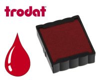 Cassette encrage trodat 6/4922c pour tampon encreur printy 4922 taille empreinte 20x20mm coloris rouge