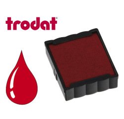 Cassette encrage trodat 6/4922c pour tampon encreur printy 4922 taille empreinte 20x20mm coloris rouge