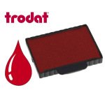 Cassette encrage trodat 6/57a pour tampon metal line 5207/5470 taille empreinte 60x40mm coloris rouge