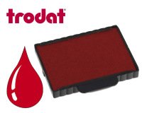 Cassette encrage trodat 6/57a pour tampon metal line 5207/5470 taille empreinte 60x40mm coloris rouge