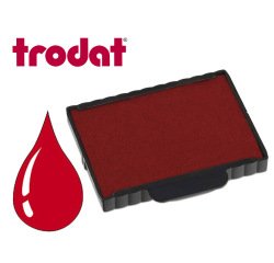 Cassette encrage trodat 6/57a pour tampon metal line 5207/5470 taille empreinte 60x40mm coloris rouge