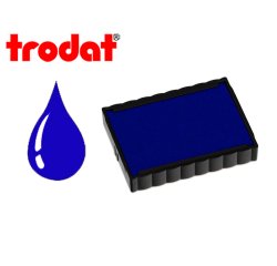 Cassette encrage trodat 6/4750b pour tampon encreur printy 4750/4755/4760 taille empreinte41x24mm coloris  bleu