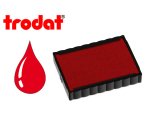 Cassette encrage trodat 6/4750c pour tampon encreur printy 4750/4755/4760 taille empreinte41x24mm coloris rouge