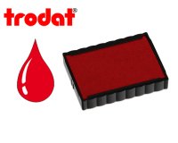 Cassette encrage trodat 6/4750c pour tampon encreur printy 4750/4755/4760 taille empreinte41x24mm coloris rouge