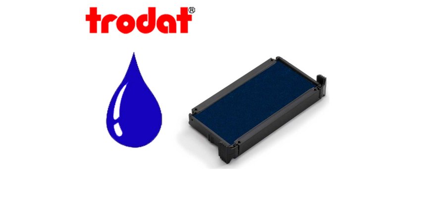 Cassette encrage trodat 6/4914b pour tampon encreur printy 4914 coloris bleu