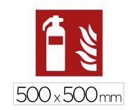 Sticker sol viso zone extincteur pictogramme adhesif antiderapant cote 500mm conforme norme iso 7010