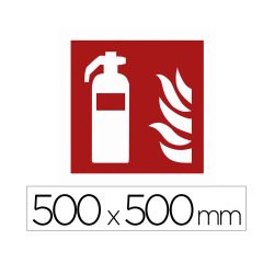 Sticker sol viso zone extincteur pictogramme adhesif antiderapant cote 500mm conforme norme iso 7010